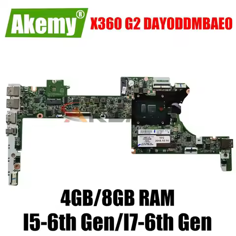 For HP Spectre X360 G2 13-4000 13-4100 Laptop Motherboard DAY0DDMBAE0 SR2EY i5-6200U With RAM Mainbo