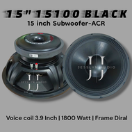 Speaker 15 Inch ACR 15100 BLACK Subwoofer original voice coil 39 inch 1800 watt terbaru