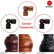 MR.CURTAIN Corner Connector Penyambung Sudut Aksesori Batang Langsir Accessory Curtain Rod 28mm for