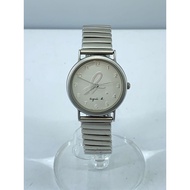 Agnes b. others quartz wrist watch analogues stainless SLV Direct from Japan Secondhand