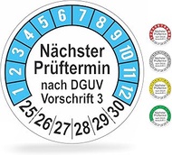 Pack of 560 Test Badges "Next Test Date", 20 mm Diameter, Test Labels According to DGUV V3, 2025-203