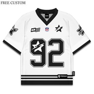 [free Custom Name] Glory White 92 Jersey Vintage Oversize Rugby Retro Streetwear Y2k Boxy Oversized 