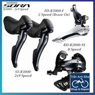 Groupset Mini 3 Piece: Swingarm, Disc shifter, SHIMANO SORA R3000 2x9 Speed bicycle derailleur