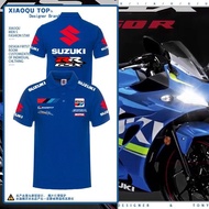 Suzuki铃木motogp重机车骑行服POLO衫短袖摩托机车赛车服纯棉t恤