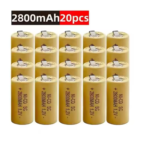 2800mAh Ni-Cd Rechargeable Battery 1.2V for Makita, Bosch, Hitachi, DeWalt Power Tools, Screwdrivers