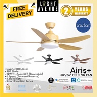 Crestar Airis Ceiling Fan with LED Light + Remote Control 5 Blade 50"/56"