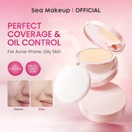 Sea Makeup Acne Cover & Smooth Two Way Cake Pressed Powder and Matte - Lightweight Flawless Matte Pr