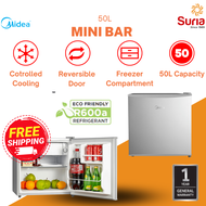Midea 50L Compact Single Door Mini Fridge Refrigerator Peti Sejuk 1 Pintu 冰箱家用小型 MDRD86FGG with Reve