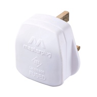 Skin-Mate Masterplug White 13A UK/SG Wall Plug with 13 Amp Fuse