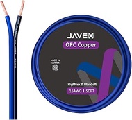 JAVEX 16-Gauge AWG Speaker Wire OFC Oxygen-Free Copper HighFlex Cable for Hi-Fi Systems, Home Theate