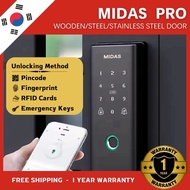 [Free Shipping] Fingerprint door lock MIDAS Digital door lock for wooden doors, steel doors, and stainless steel doors.