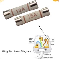 (10pcs) 13A 15A Replacement Fuse Plug top Fuse Ceramic Fuse 13A Fius BS1362