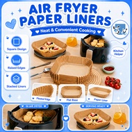 Air Fryer Disposable Paper Liner Square Round Non-Stick Baking Paper Oilproof Waterproof for Air Fry