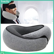 livecity|  Car Travel Neck Pillow Memory Foam Travel Pillow 360 Degree Support Memory Foam Travel Neck Pillow with Adjustable Fastener Tape Perfect for Southeast Asian Travelers