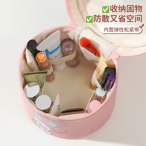 Hello Kitty Kuromi Cute Cartoon-Style Handbag Large-Capacity Portable Travel Toiletry Bag Handheld O
