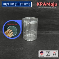 [60pcs]【Bundle Pack】Balang Plastik HQ900RSJ10 (900ml) Crystal Clear Cap -Balang Kuih Raya, Cookies