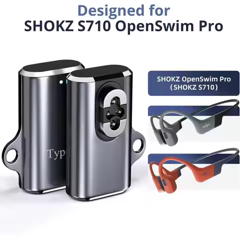 Portable Headphone Charger Adapter for SHOKZ OpenSwim Pro S710 USB C Fast Charging Converter for Sho