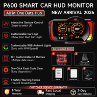 【2026 Newest】WEITI P600 Car OBD+GPS OBD2 Meter Gesture Screen Switch Scanner Alarm Speed Gauge Displ