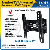 Bracket Braket Breket TV LED 22 24 32 40 42 43 Inch Hisense Sharp LG Sony Coocaa Changhong