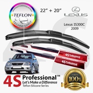 Lexus IS300C 2009 4S Professional™ Teflon Silicone Series Wiper Blades (1 pair) - Car accessories