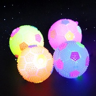 【Hot item】 Led Toy Kids Led Bouncy Flashing Soccer Glowing Football Squeaky Sound Toy Garden Beach Game Children's Toys