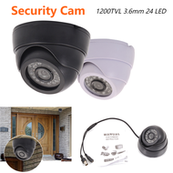 【High Cost-Performance】 Cctv Dome Camera 24ir Leds Indoor Night Vision 1/3 cmos Color 1200tvl Dome Camera 24ir Led Built-In 3.6mm Lens Camera