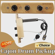 ALLOYSEED | Cajon Drum Pickup with Tone Volume Control Cajon Box Drum Preamp/Pickup Output Jack Elec