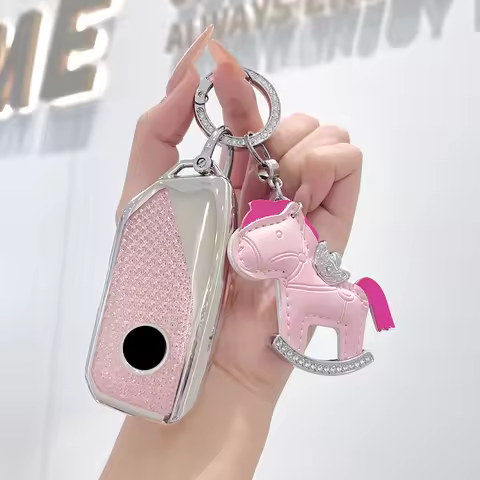 TPU Car Remote Key Cover Case Holder shell Chain Protector Fob For BMW New 530Li i5 iX1 X1 X5 840I 7