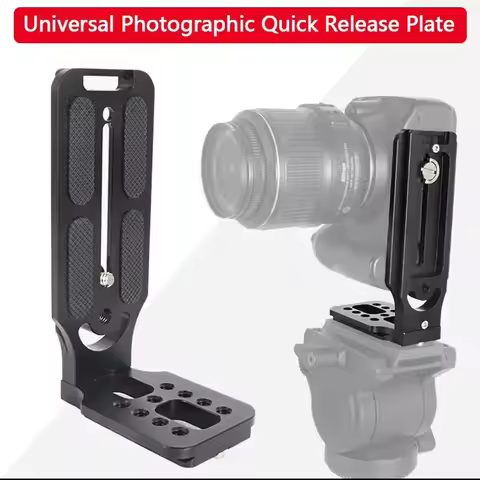 Camera Quick Release Plate L-type Vertical Screen Plate Aluminum Alloy Material Bracket for Canon Ni