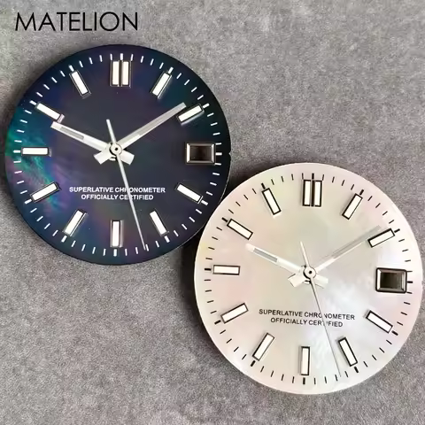 Mother of Pearl Watch Dial for NH35 NH36 NH38 NH70 NH71 NH72 Movement Baton Makers 29mm Luminous DJ 