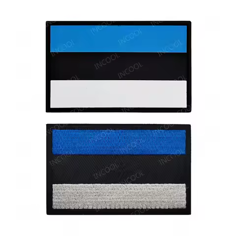 Estonia Flag Embroidery Patch Eesti Vabariik Patches PVC Rubber Fastener Embroidered Patches For Clo