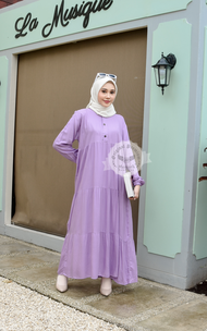 Imah momo \\ Gamis Kirania Rayon Twill Premium Fashion Muslim Kekinian Maxy Dress Wanita Muslimah Te
