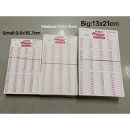 ENDING CARD , PBA CARD , BACK TO BACK ENDING CARD SMALL & medium&big,1BUNDLE (100PCS)