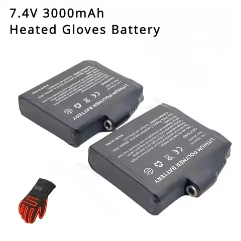 7.4V 3000mah Heated Gloves Battery Lithium Batteries for Heating Vest, Socks, Winter Antifreeze Heat