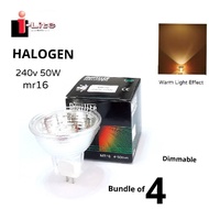 [ 4pcs] HALOGEN BULB MR16 240V 50W HALOGEN