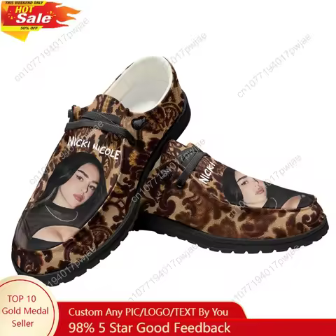 Nicki Nicole Hip hop Rapper Flat Shoes Mens Womens Casual Shoes Outdoor Lightweight Footwear Hiking