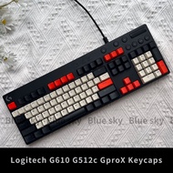 Fast shipping/Logitech G610 keycaps large carbon theme/ G512 C/GPRO X keycap PBT fonts backlighting