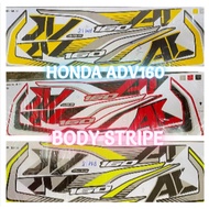 ADV160 BODY STRIPE 1 HONDA ADV160 COVER BODY STICKER STRIPE COVER SET ADV160 (1) SILVER RED YELLOW