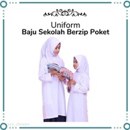 Uniform Baju Sekolah Kebangsaan | Baju Sekolah Berzip Poket TudungSiComel | Baju Sekolah Kanak² | Ma