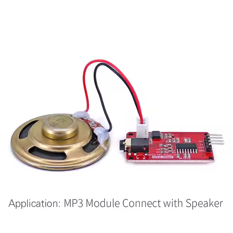 MP3 Music Player UART Serial Module with Speaker Onboard Monaural Amplifier /Speaker Socket to Play 