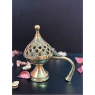 Traditional Brass Incense Burner – Decorative Dhoop / Bakhoor Holder