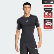 adidas เทรนนิง & Gym & Training เสื้อยืดเทรนนิงรัดกล้ามเนื้อ Techfit 3-Stripes ผู้ชาย สีดำ IN5588