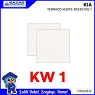 Kia - Keramik Lantai Kamar Mandi Kasar Floor Tile Terrazo White 30X30