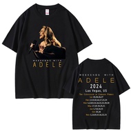 COD Popular Singer Adele Tour 2024 Week Print T-Shirt Men Women Fashion Casual Men's Cotton Large Si
