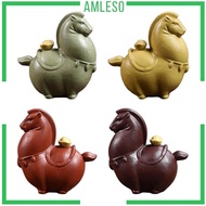 [Amleso] Purple Clay Tea Horse Figurine, Pretty Little Horse Figurine, Miniature Horse Figurine for 