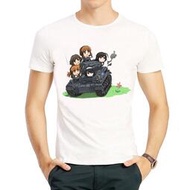 【可選兒童尺寸】少女與戰車T恤衫白色短袖貼身衣服男女 GIRLS und PANZER T-shirt