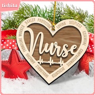 tishita Heart Shaped Wood Pendant Appreciation Gift Nurses Day Gift Keepsake Sign Ornament Farewell Gift Plaque Thank You Gift for Nurse