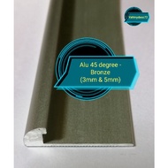 💥Aluminium End Border 45° (3mm & 5mm) for Spc & Vinyl * 9 feet