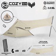 K2 COZY INDIANS 3 และ 5 ทาร์ป/ฟรายชีทผ้าใบ ทรงผีเสื้อ เคลือบกันแดด กันน้ำ กันฝน รับประกันตลอดอายุก