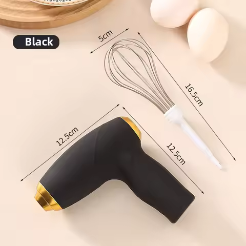 1 Electric Mixer, Egg Beater, Double Stick, 3-Speed Gun Style Cake Cream Mixer, Batter Mixer, Food M